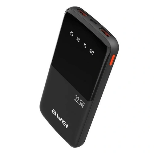 Powerbank AWEI P10K 10000mAh 22.5W czarny/black