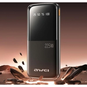 AWEI P10K 10000mAh 22.5W powerbank fekete