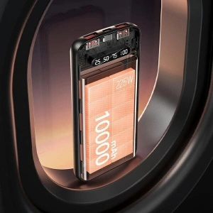 AWEI P10K 10000mAh 22.5W powerbank fekete