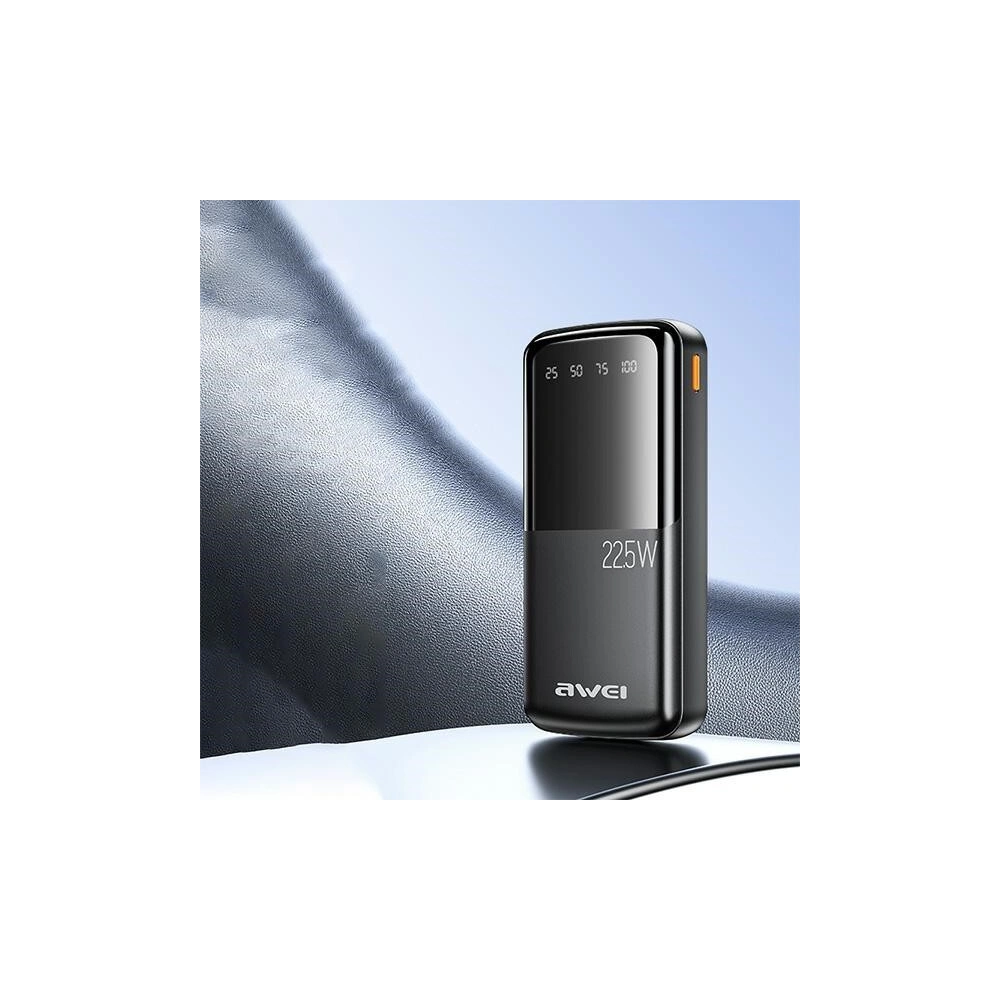 Hurtownia GSM - Powerbank AWEI P13K 20000mAh 22.5W Digitální displej černý/black - AWEI200 - {ean13} - Hurt