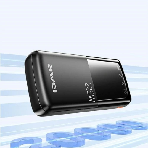 Powerbank AWEI P13K 20000mAh 22.5W Digital Display czarny/black