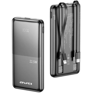 Hurtownia GSM - Powerbank AWEI P76K 10000mAh 22.5W Ecran Digital negru/black - AWEI202 - {ean13} - Hurt