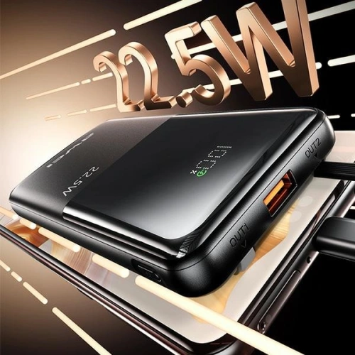 Powerbank AWEI P76K 10000mAh 22.5W Digital Display czarny/black