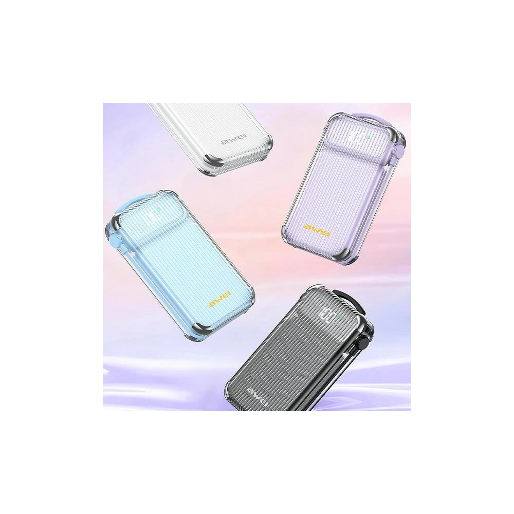 Hurtownia GSM - AWEI P89K 10000mAh 38,5W powerbank fekete + USB-C / Lightning kábel - AWEI203 - {ean13} - Hurt