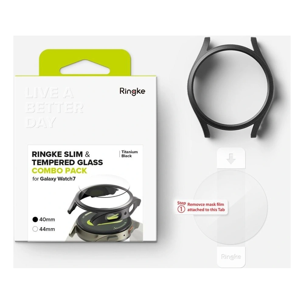 Wholesale Ringke Slim & Tempered Glass Galaxy Watch 7 40mm Titanium Black - RGK2000 - {ean13} - Hurt