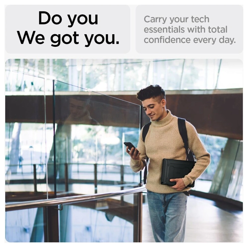 Hurtownia GSM - Etui Spigen Rugged Armor Pro Apple iPad Air 13" 2024 (6. generace) Černá - SPN3463 - {ean13} - Hurt