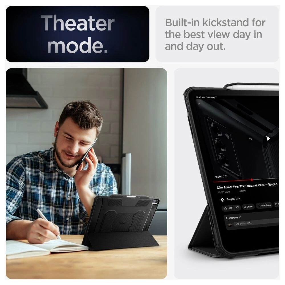 Hurtownia GSM - Etui Spigen Rugged Armor Pro Apple iPad Air 13" 2024 (6. generație) Negru - SPN3463 - {ean13} - Hurt