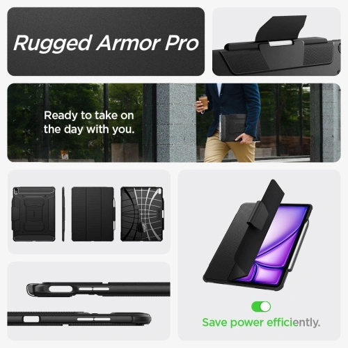 Etui Spigen Rugged Armor Pro Apple iPad Air 13" 2024 (6. generacji) Black
