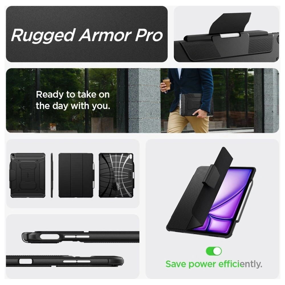Hurtownia GSM - Etui Spigen Rugged Armor Pro Apple iPad Air 13" 2024 (6. generație) Negru - SPN3463 - {ean13} - Hurt