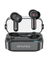 Wholesale AWEI T58 wireless headphones Bluetooth 5.3 ANC + docking station black - AWEI208 - {ean13} - Hurt
