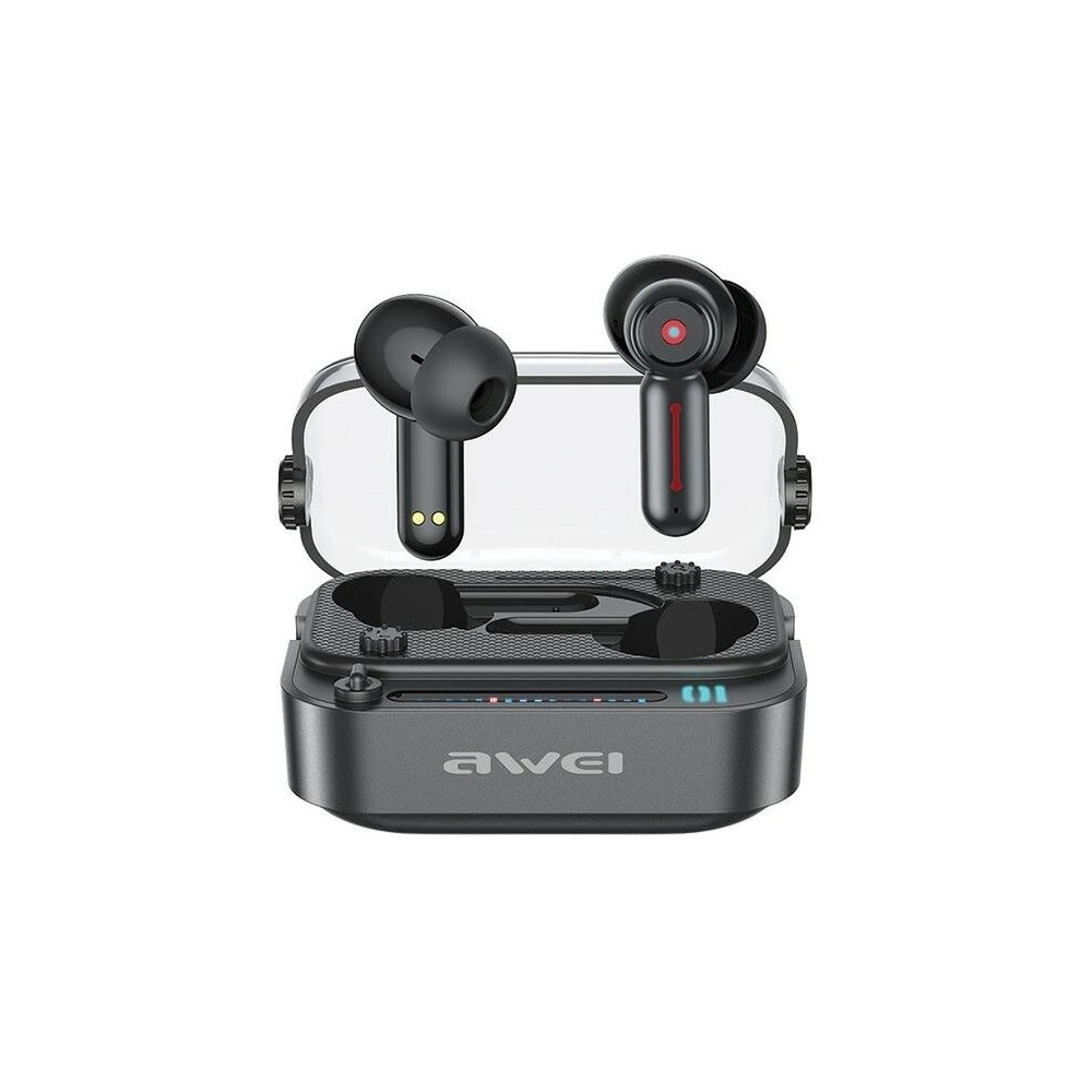 Wholesale AWEI T58 wireless headphones Bluetooth 5.3 ANC + docking station black - AWEI208 - {ean13} - Hurt