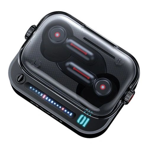 Słuchawki bezprzewodowe dokanałowe AWEI T58 Bluetooth 5.3 ANC + stacja dokująca czarny/black