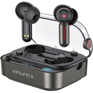 Wholesale AWEI T58 wireless headphones Bluetooth 5.3 ANC + docking station black - AWEI208 - {ean13} - Hurt