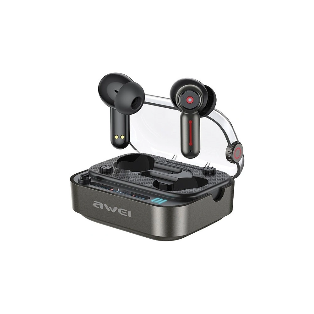 Wholesale AWEI T58 wireless headphones Bluetooth 5.3 ANC + docking station black - AWEI208 - {ean13} - Hurt