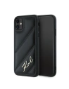 Etui Karl Lagerfeld KLHCN61PQDSMGK Apple iPhone 11 / XR hardcase Diagonal Quilted Script negru/black