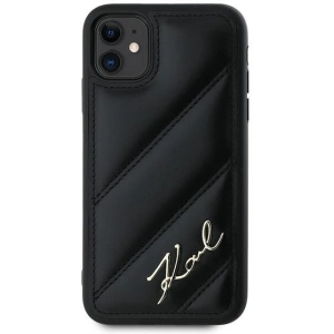 Hurtownia GSM - Etui Karl Lagerfeld KLHCN61PQDSMGK Apple iPhone 11 / XR hardcase Diagonal Quilted Script negru/black - KLD2113 - {ean13} - Hurt