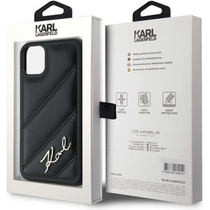 Hurtownia GSM - Etui Karl Lagerfeld KLHCN61PQDSMGK Apple iPhone 11 / XR hardcase Diagonal Quilted Script negru/black - KLD2113 - {ean13} - Hurt