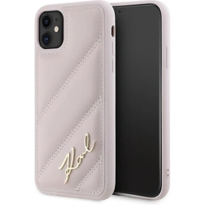 Hurtownia GSM - Etui Karl Lagerfeld KLHCN61PQDSMGP Apple iPhone 11 / XR hardcase Diagonal Quilted Script roz/roz - KLD2114 - {ean13} - Hurt