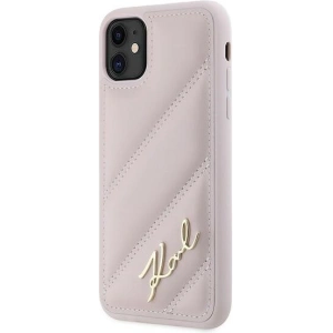 Hurtownia GSM - Etui Karl Lagerfeld KLHCN61PQDSMGP Apple iPhone 11 / XR hardcase Diagonal Quilted Script roz/roz - KLD2114 - {ean13} - Hurt