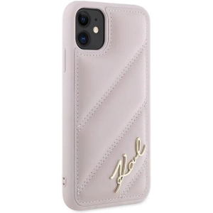 Hurtownia GSM - Etui Karl Lagerfeld KLHCN61PQDSMGP Apple iPhone 11 / XR hardcase Diagonal Quilted Script roz/roz - KLD2114 - {ean13} - Hurt