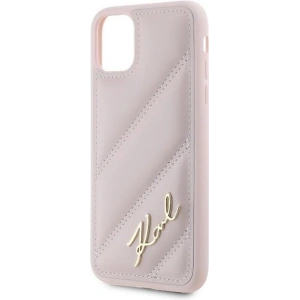 Hurtownia GSM - Etui Karl Lagerfeld KLHCN61PQDSMGP Apple iPhone 11 / XR hardcase Diagonal Quilted Script roz/roz - KLD2114 - {ean13} - Hurt