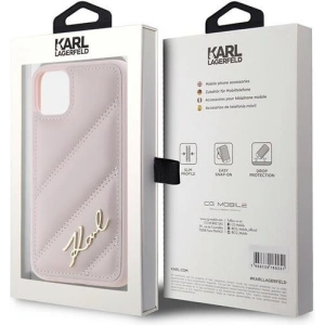 Hurtownia GSM - Etui Karl Lagerfeld KLHCN61PQDSMGP Apple iPhone 11 / XR hardcase Diagonal Quilted Script roz/roz - KLD2114 - {ean13} - Hurt