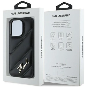 Hurtownia GSM - Etui Karl Lagerfeld KLHCP13XPQDSMGK Apple iPhone 13 Pro Max hardcase Diagonal Quilted Script černý/black - KLD2117 - {ean13} - Hurt