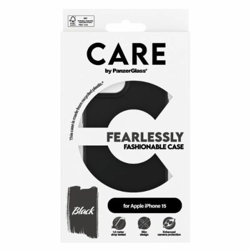 Etui CARE by PanzerGlass Fearlessly Fashionable Case Apple iPhone 15/14/13 czarny/black