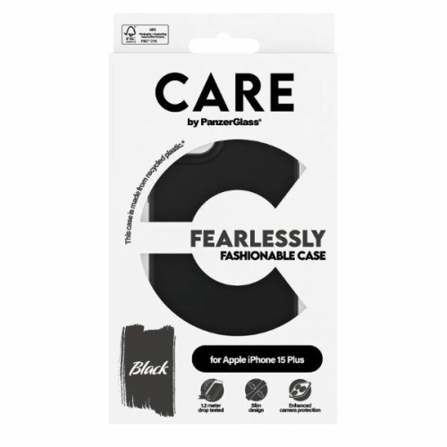 Etui CARE by PanzerGlass Fearlessly Fashionable Case Apple iPhone 15 Plus / 14 Plus czarny/black