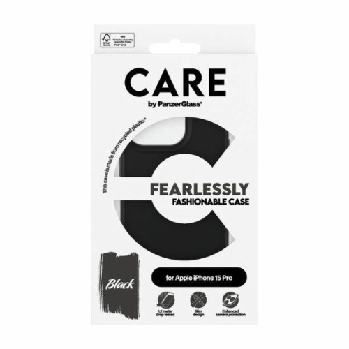 Etui CARE by PanzerGlass Fearlessly Fashionable Case Apple iPhone 15 Pro czarny/black
