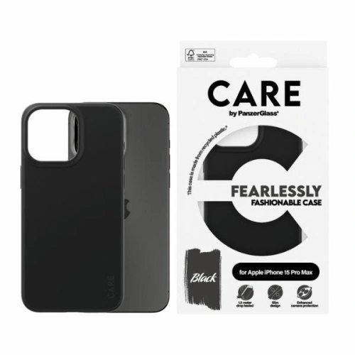 Etui CARE by PanzerGlass Fearlessly Fashionable Case Apple iPhone 15 Pro Max czarny/black