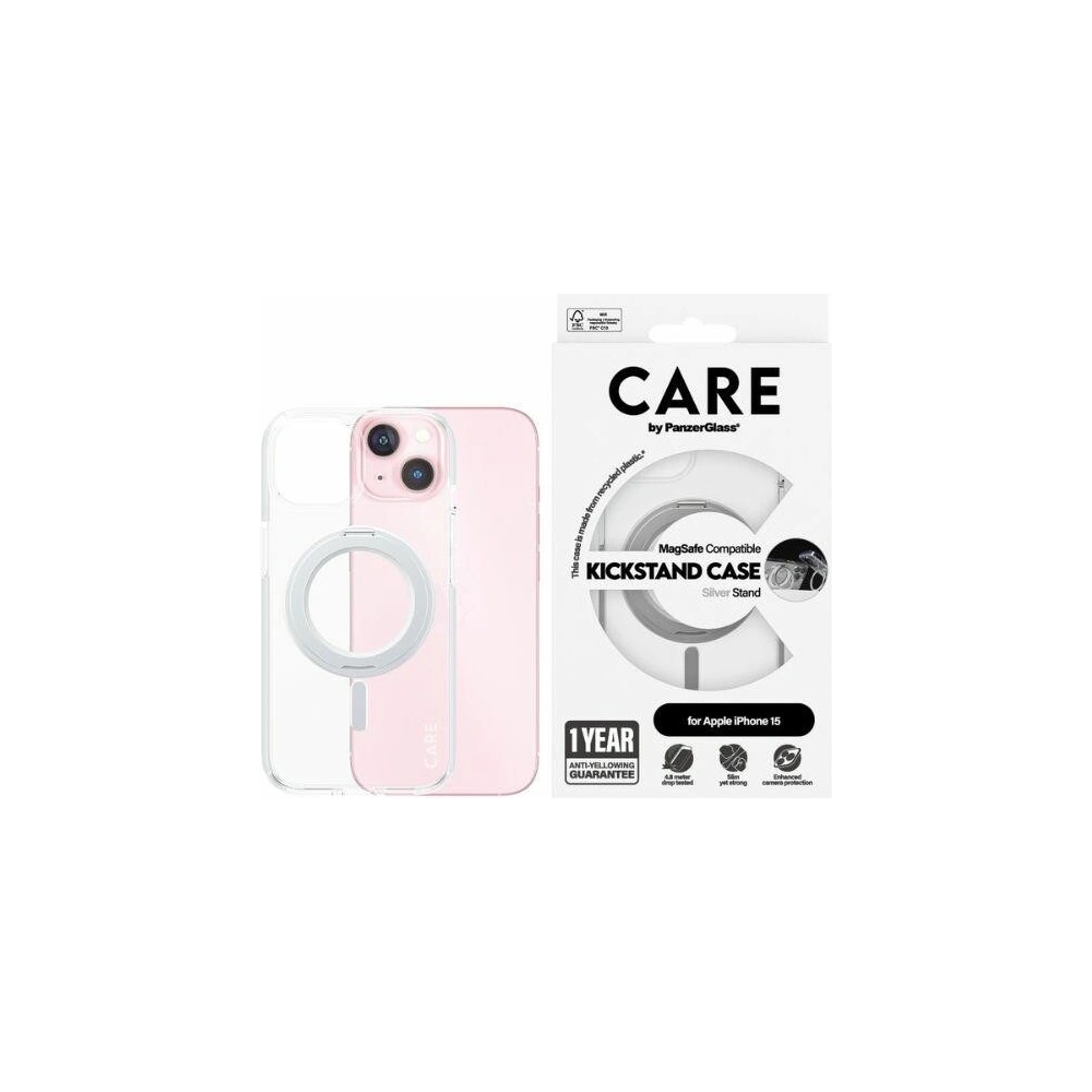 Hurtownia GSM - Etui CARE by PanzerGlass Kickstand Case Apple iPhone 15/14/13 MagSafe argintiu/silver - PZG658 - {ean13} - Hurt