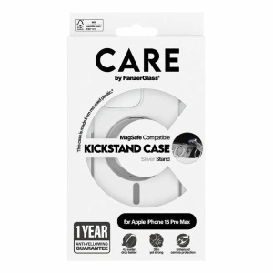 Hurtownia GSM - Etui CARE od PanzerGlass Kickstand Case Apple iPhone 15 Plus / 14 Plus MagSafe stříbrný/silver - PZG659 - {ean13} - Hurt