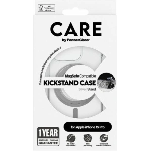 Hurtownia GSM - Etui CARE by PanzerGlass Kickstand Case Apple iPhone 15 Pro MagSafe srebrny/silver - PZG660 - {ean13} - Hurt