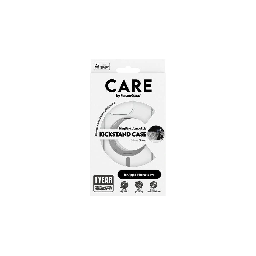 Hurtownia GSM - Etui CARE by PanzerGlass Kickstand Case Apple iPhone 15 Pro MagSafe srebrny/silver - PZG660 - {ean13} - Hurt