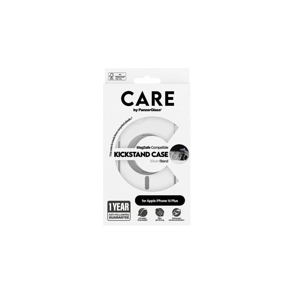 Hurtownia GSM - Etui CARE by PanzerGlass Kickstand Case Apple iPhone 15 Pro Max MagSafe srebrny/silver - PZG661 - {ean13} - Hurt