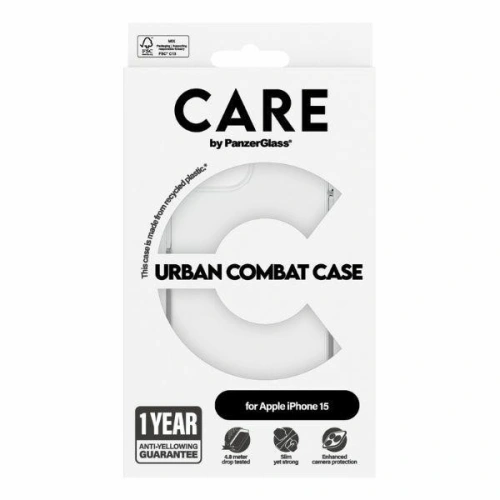 Etui CARE by PanzerGlass Urban Combat Case Apple iPhone 15/14/13 przezroczysty/transparent