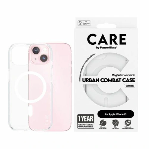 Etui CARE by PanzerGlass Urban Combat Case Apple iPhone 15/14/13 MagSafe biały/white
