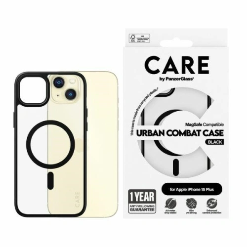 Etui CARE by PanzerGlass Urban Combat Case Apple iPhone 15 Plus / 14 Plus MagSafe czarny/black