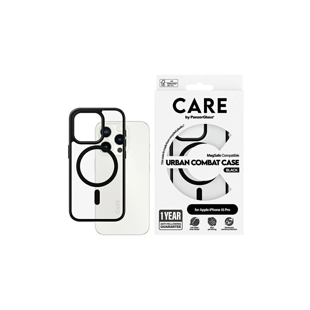 Hurtownia GSM - Etui CARE by PanzerGlass Urban Combat Case Apple iPhone 15 Pro MagSafe czarny/black - PZG674 - {ean13} - Hurt
