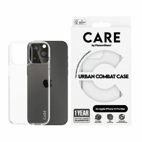 Etui CARE by PanzerGlass Urban Combat Case Apple iPhone 15 Pro Max przezroczysty/transparent