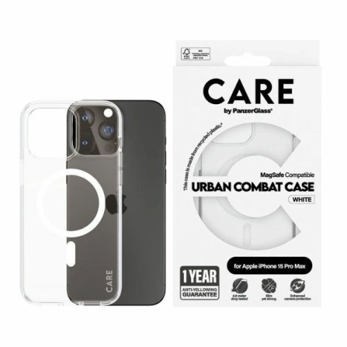 Etui CARE by PanzerGlass Urban Combat Case Apple iPhone 15 Pro Max MagSafe biały/white