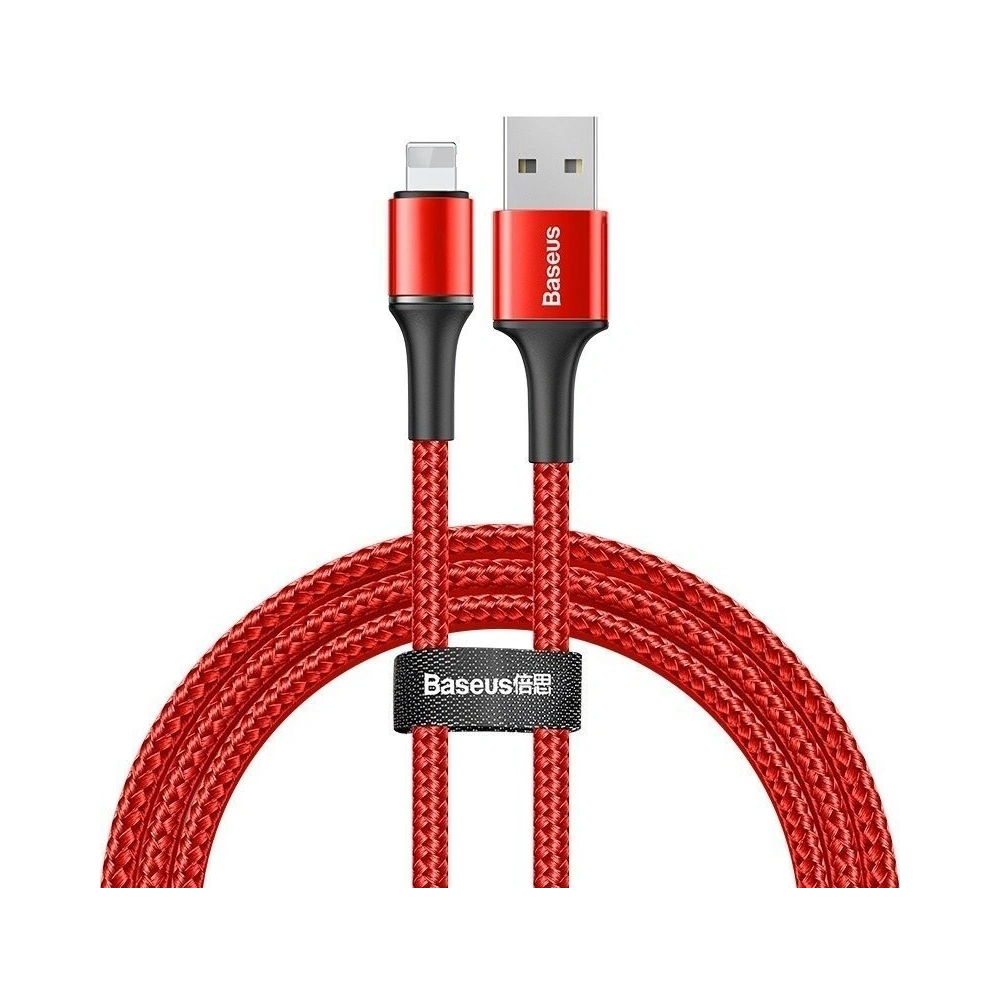 Wholesale Lightning LED Light Baseus Halo Cable 2.4A 0.5m Red - BSU772RED - {ean13} - Hurt