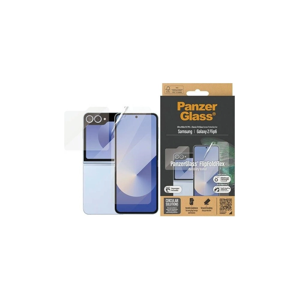 Wholesale PanzerGlass Bundle 2in1 Samsung Galaxy Z Flip6 Screen Protector Ultra Wide-Fit + TPU Classic Fit - PZG678 - {ean13} - Hurt