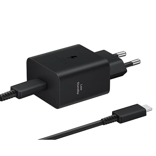 Ładowarka sieciowa Samsung EP-T4511XBEGEU USB-C PD 45W + kabel USB-C / USB-C 3A 1.8m Super Fast Charge czarny/black