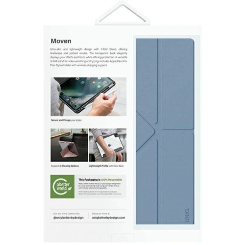 Etui UNIQ Moven Apple iPad Air 10.9 2020/2022 (4. i 5. generacji) / iPad Air 11 2024 (6. generacji) niebieski/stone blue