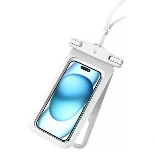 Uniwersalne podwójne etui wodoodporne 6.7" USAMS IP68 biały/white