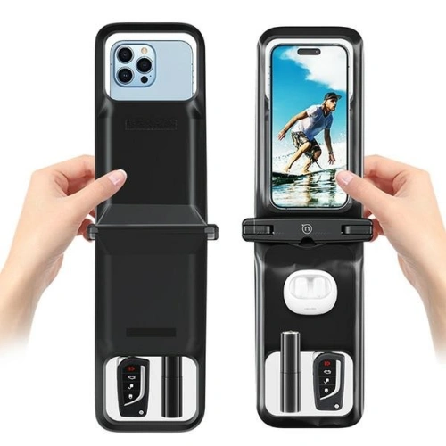 Uniwersalne podwójne etui wodoodporne 6.7" USAMS IP68 biały/white