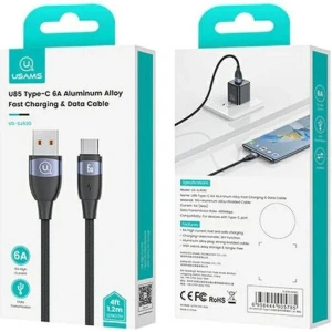 Hurtownia GSM - Kabel USAMS U85 USB-A / USB-C 6A 1.2m Fast Charging czarny/black - USA1142 - {ean13} - Hurt