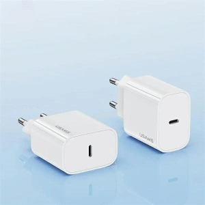 Hurtownia GSM - USAMS CC226 T65 PD 20W Gyors Töltő hálózati adapter + USB-C / USB-C 60W kábel fehér - USA1144 - {ean13} - Hurt